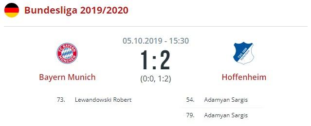 Бавария - Хоффенхайм