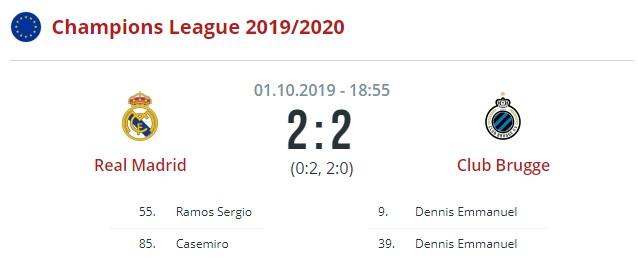 Реал Мадрид - Брюгге