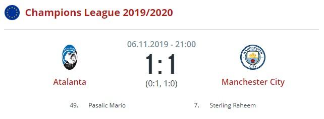 Аталанта - Манчестер Сити