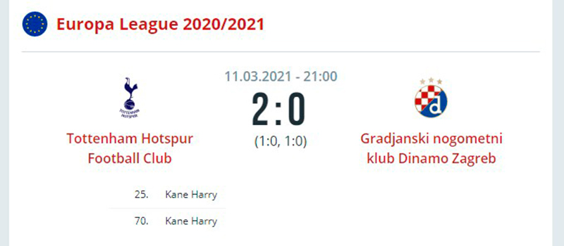Тоттенхэм — Динамо Загреб